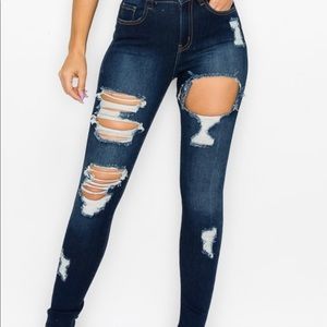 Distressed jeans